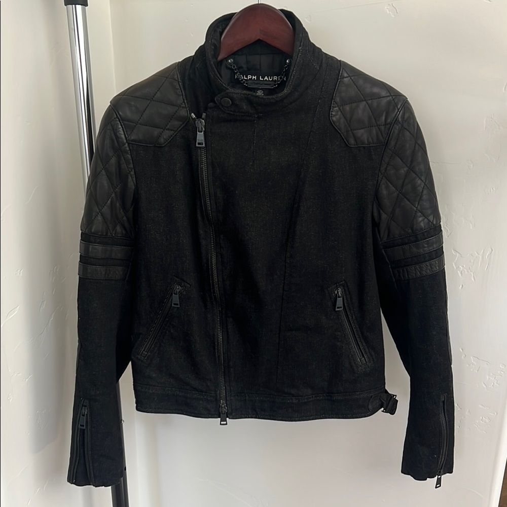 Ralph Lauren Black Biker Jacket